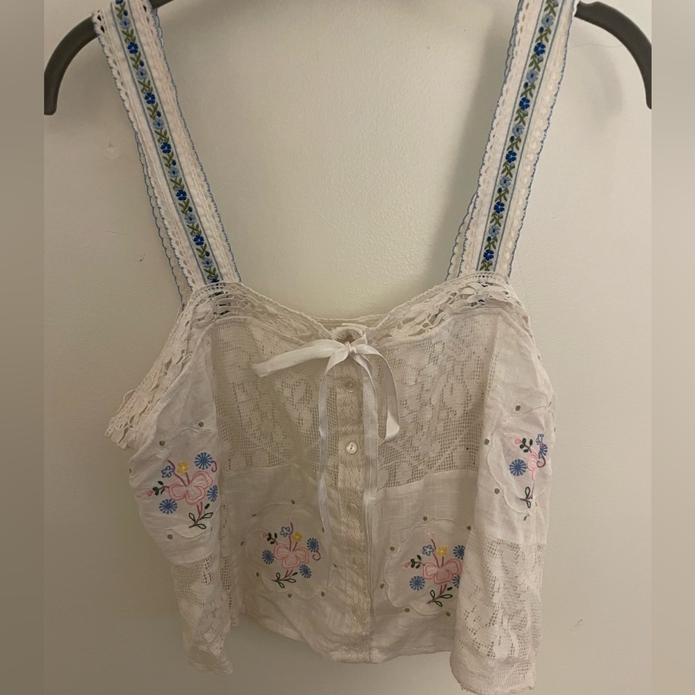 LOVESHACKFANCY LACE TANK TOP